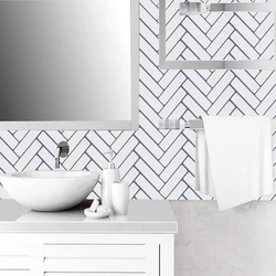 herringbone mosaic wall tiles, interlocking design