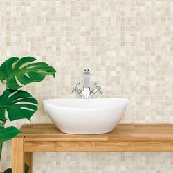 cream mosaic wall tiles, Soft neutral cream tones