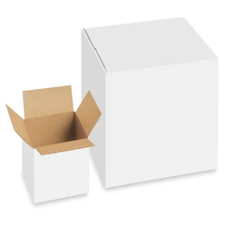 White Corrugated Carton, Bleached outer layer