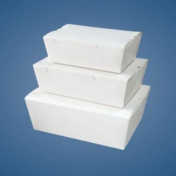 White Cardboard Food Packaging Box, Bleached paperboard