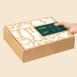 Flat Gift Printed Corrugated Box, Slim rigid panels