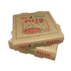 Printed Brown Pizza Box, Kraft paper durable base