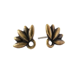 Fancy Brass Ear Stud