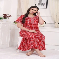 Machine Made Cotton Nighty — Anti wrinkle multicolor