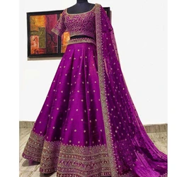 Festive Lehenga Choli — Multicolors Taffeta silk