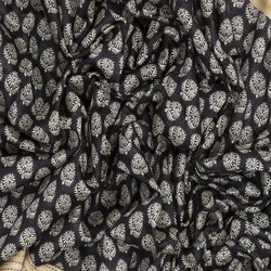 Chanderi Floral Prints — Black color western dress