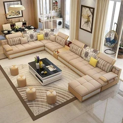 Rectangular Living Room Sofa Set