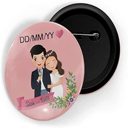 Wedding pin badges