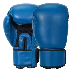 Leather Blue Boxing Gloves