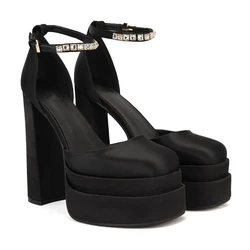 Ladies Platform Heel — Cashmere & microfiber material