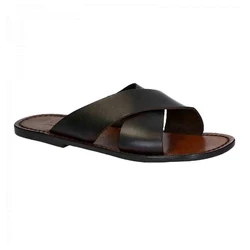 Classic Comfortable Leather Slippers Raw Material