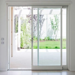 Upvc Sliding Toughened Glass Door, Glossy finish adds