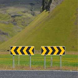 Yellow Road Sign Board, Speed limit, triangle shape