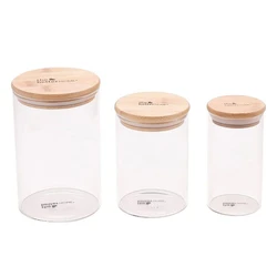 Glass Storage Medium Jar Wood Lid, 97 pounds weight