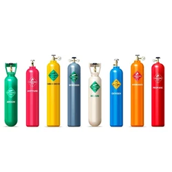 Gas Cylinders, Painted in distinctive colours type