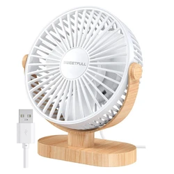 Desk Portable Fan, Rechargeable battery 3600mah