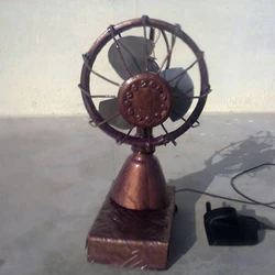 Rustic Table Fan, Base with long textured neck