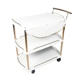 Extendable Kitchen Trolley, Hooks and 3 layer baskets