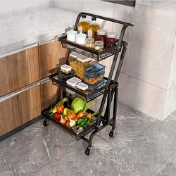 Kitchen Shelf Trolley, Freely revolves 360 degrees