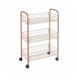 Copper Kitchen Trolley, Three tier multi purpose