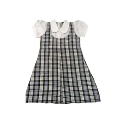 Summer Cotton Girls School Uniform, Cotton fabric, durable
