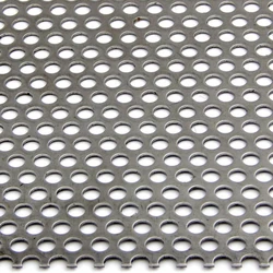 304 SS Perforated Metal Sheet, Customizable pitch