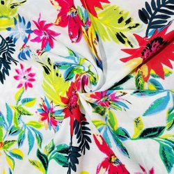 Multi-color Printed Rayon Fabric