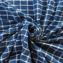 Cotton Indigo Checks Fabric