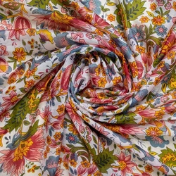 Printed Silk Dress Fabric