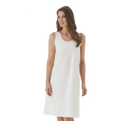 Women White Cotton Slip