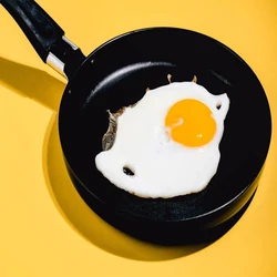 Egg Fry Pan — 15 20 25cm size cast iron meterial