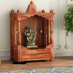 Sheesham Wood Temple — Brown smooth finishing