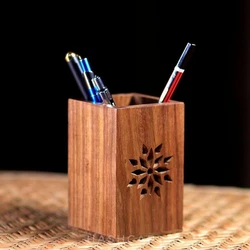 Wooden Holder Pen — Office organizer natural color