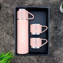 Flask Mug Gift Set — Stainless steel drinkware use