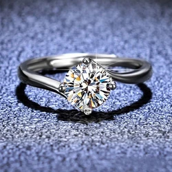 Silver Moissanite Rings