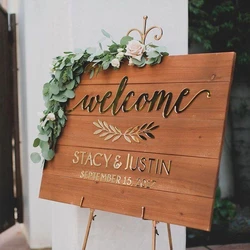 Wood Welcome Board