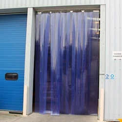 6 Strips AC Curtain, Transparent, blue, pvc material