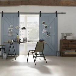 Black Double Door Sliding, Hospital use, glass window