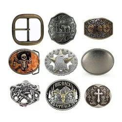 Men Different Belt Buckle Types Reversible Metal Buckle Belt