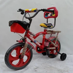 Red Baby Cycle, 2 to 5 years age group, steel rim