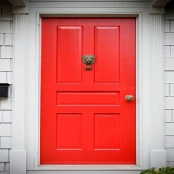 Red Pvc Door, Glazing options & strength, secure