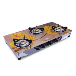 Designer Gas Stove Three Burner, Modular kitchen use