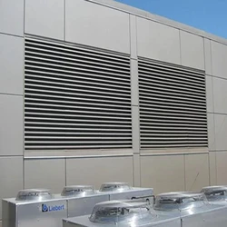 metal louvre panel, Metallic Finish,  Facade Elevation