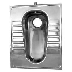 Stainless Steel Indian Toilet Seat, Glossy finish, white