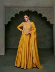 Haldi Party Wear Indo Western Gown