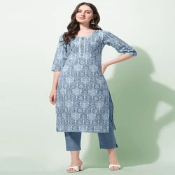 Cotton Jaipuri Long Kurti