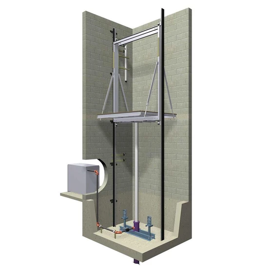 Hydraulic Passenger Lift — Stainless steel material