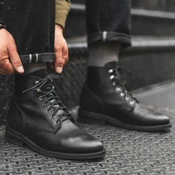 Mens Black Leather Boots
