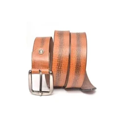 Crust Brown Leather Belt — Fashion casual style