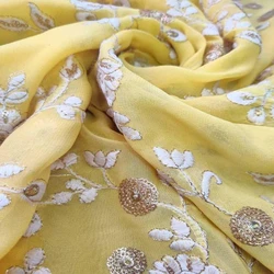 Embroidery Pure Georgette Fabric 